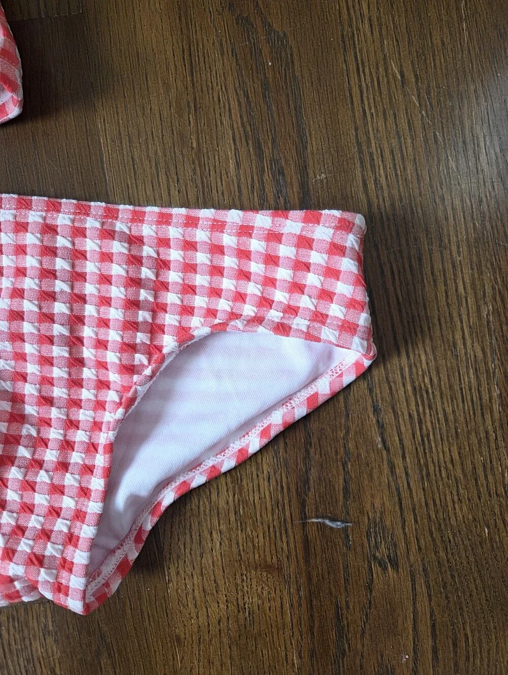 New Cat & Jack Girls Small 6/7 Red/White Tankini